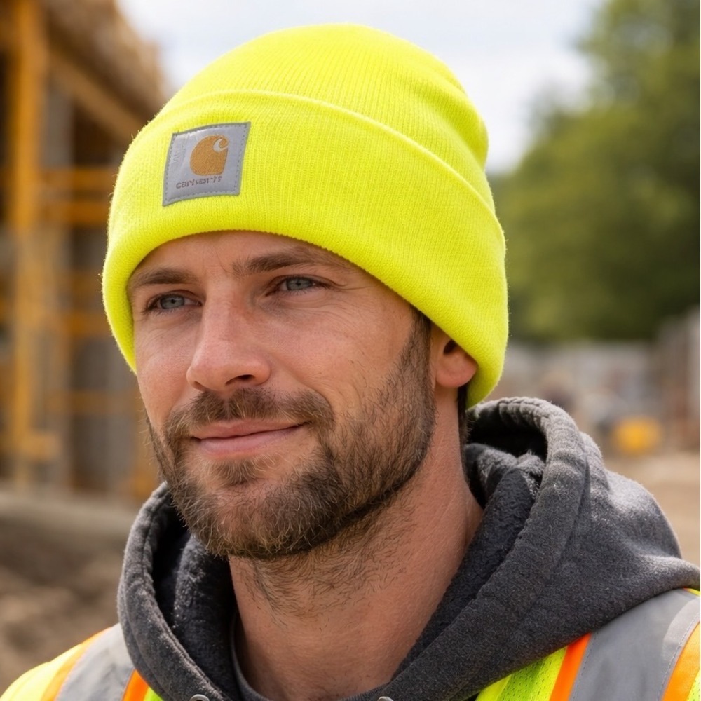 Carhartt Acrylic Knit Watch Hat Beanie – Hi-Vis Neon Yellow – One Size